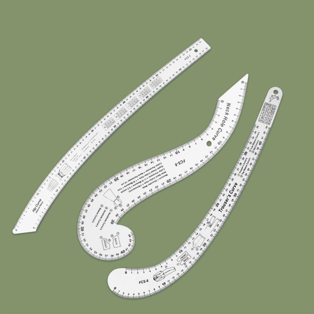 Acrylic Patchwork Ruler Curve Template Tailoring Dressmarking Decor for Child Student Stationery Drawing Tool