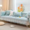 Solid Colour Cotton Sofa Cushion French Lace Non-slip Cotton Four Seasons Universal Fabric Sofa Cover Cover Towel Sitting Cushions