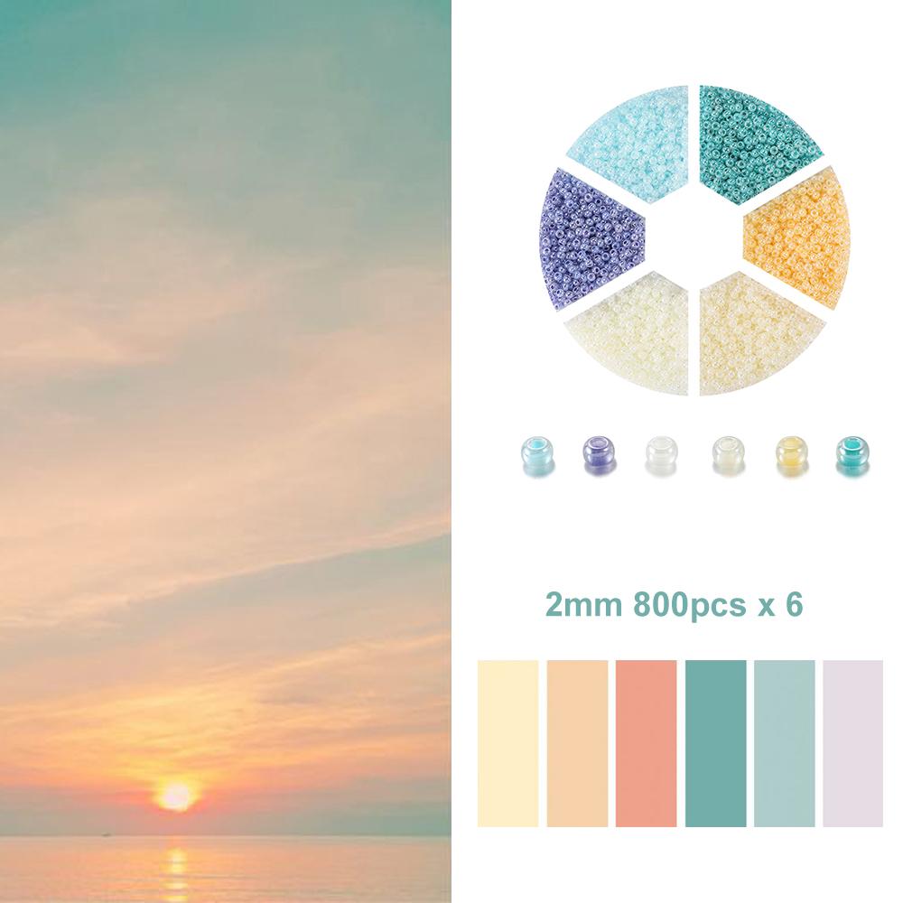 1Set with Box Glass Seed Beads Czech Charm Crystal Spacer Glass Bead For Jewelry Making Kits DIY Handmade Supplies Accessories Set