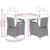5 Piece Outdoor Dining Set with Cushions Black Poly Rattan