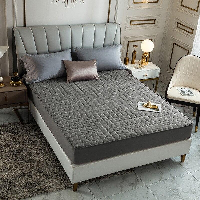 100% утепленный стеганый наматрасник из 100% хлопка, антибактериальный защитный коврик для кровати королевского размера, наволочка в комплект не входит