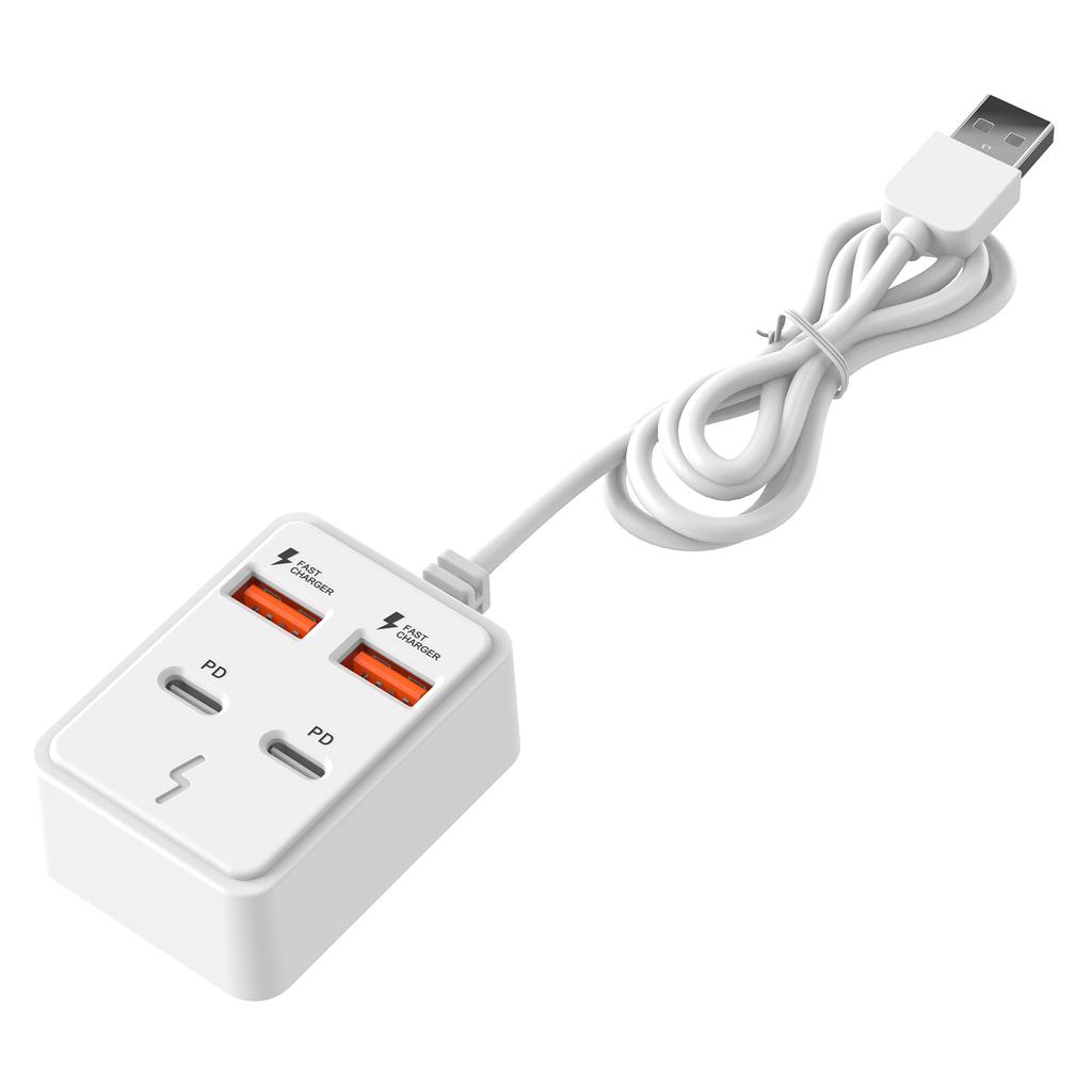 Высокоскоростная USB-зарядка на 4/6 портов, Быстрая зарядка нескольких устройств, Планшеты и Телефоны, Настольное/Настенное зарядное устройство, Двухрядное интеллектуальное распределение