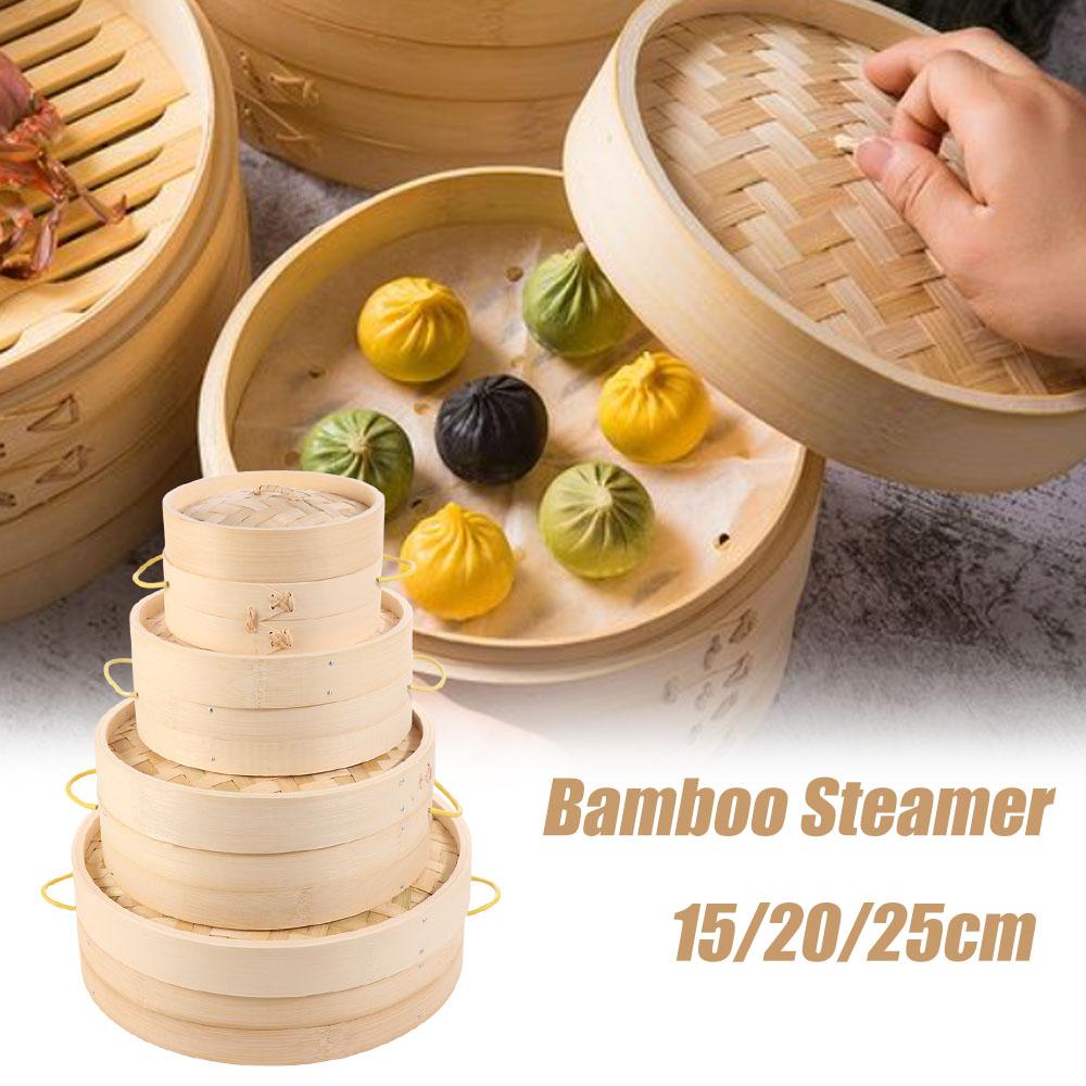 Anti-scald Vegetables Buns Making Cover Cookware Fish Basket Bamboo Steamer Cage Kitchen Tool