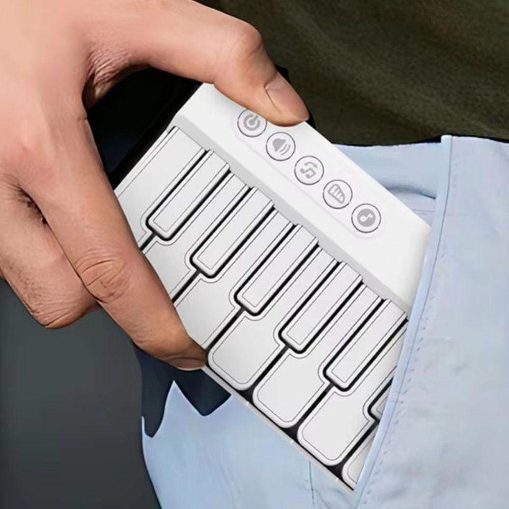 Portable Design Learning Piano Keyboard 7 Colors LED Musical Instrument Toy  Birthday Gift