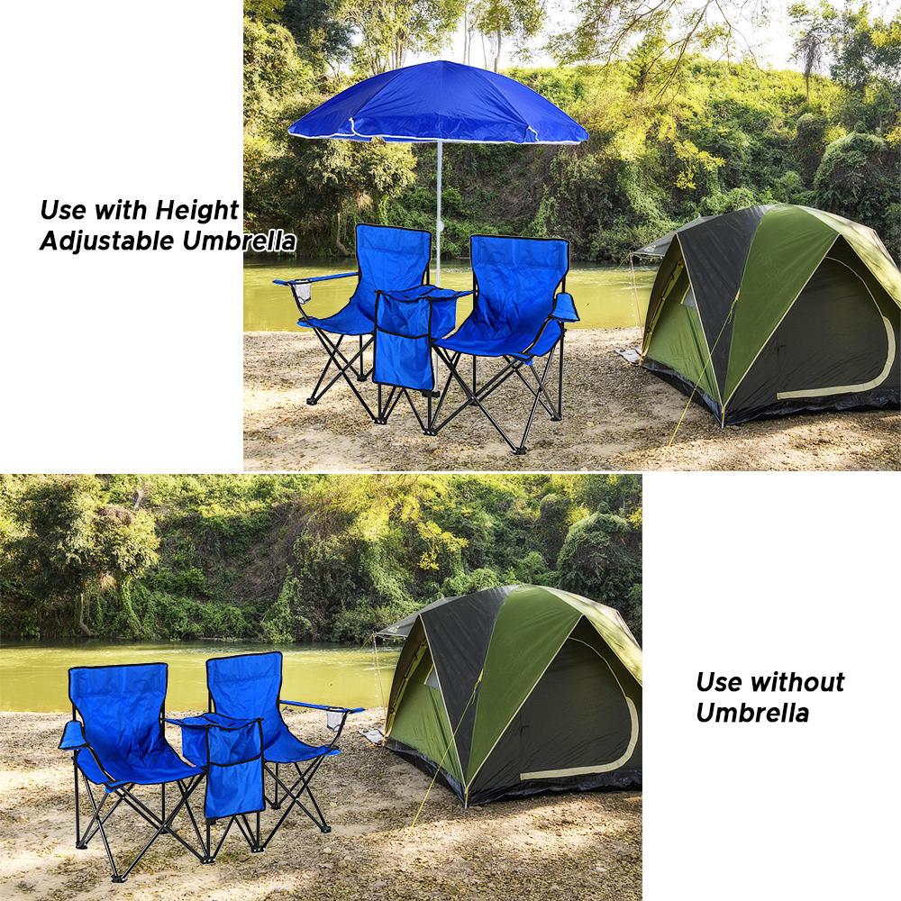 Складной стул, складной портативный стул для кемпинга, пляжа, лужайки и навеса, мешок для льда для двоих