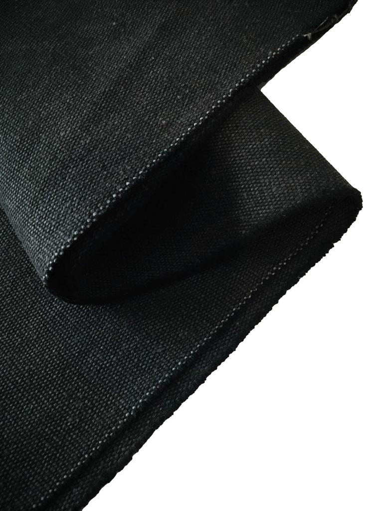 Washed Water Solid Canvas Handmade Canvas, Washable, Colorfast, Thick, Fabric, Cotton, Crafts, (Black, 2m)