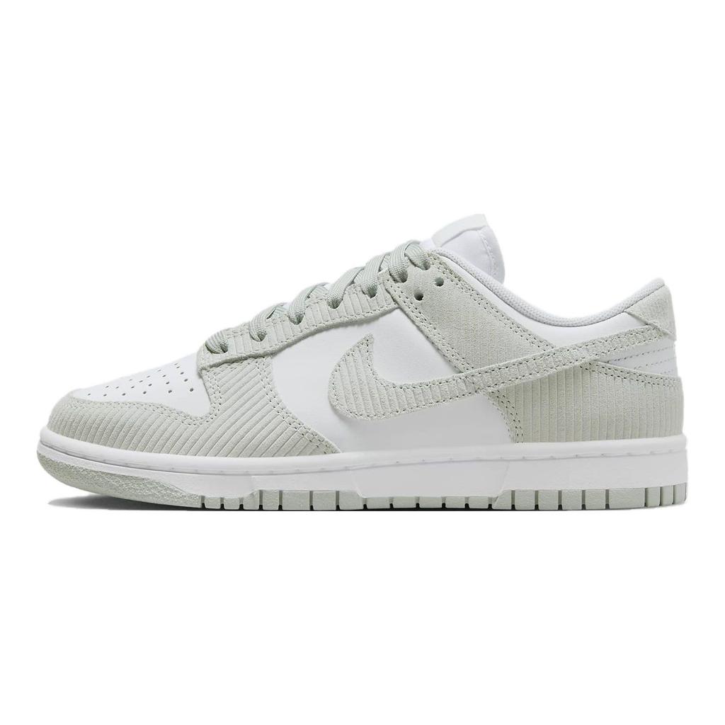 Nike Dunk Low Light Серебристые вельветовые женские кроссовки Серо-белый FN7658-100