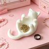 3D-печатный sculpted черный кот поднос милый котенок ювелирные изделия безделушка блюдце с полым животом настольный декоративный держатель для колец для сережек браслетов ожерелий