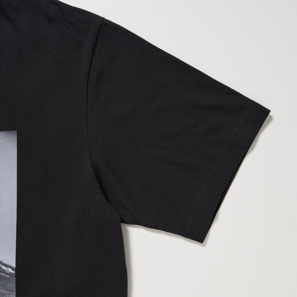 Uniqlo Футболка с принтом «Япония, мир для всех», короткий рукав, стандартный покрой, Дайдо Морияма