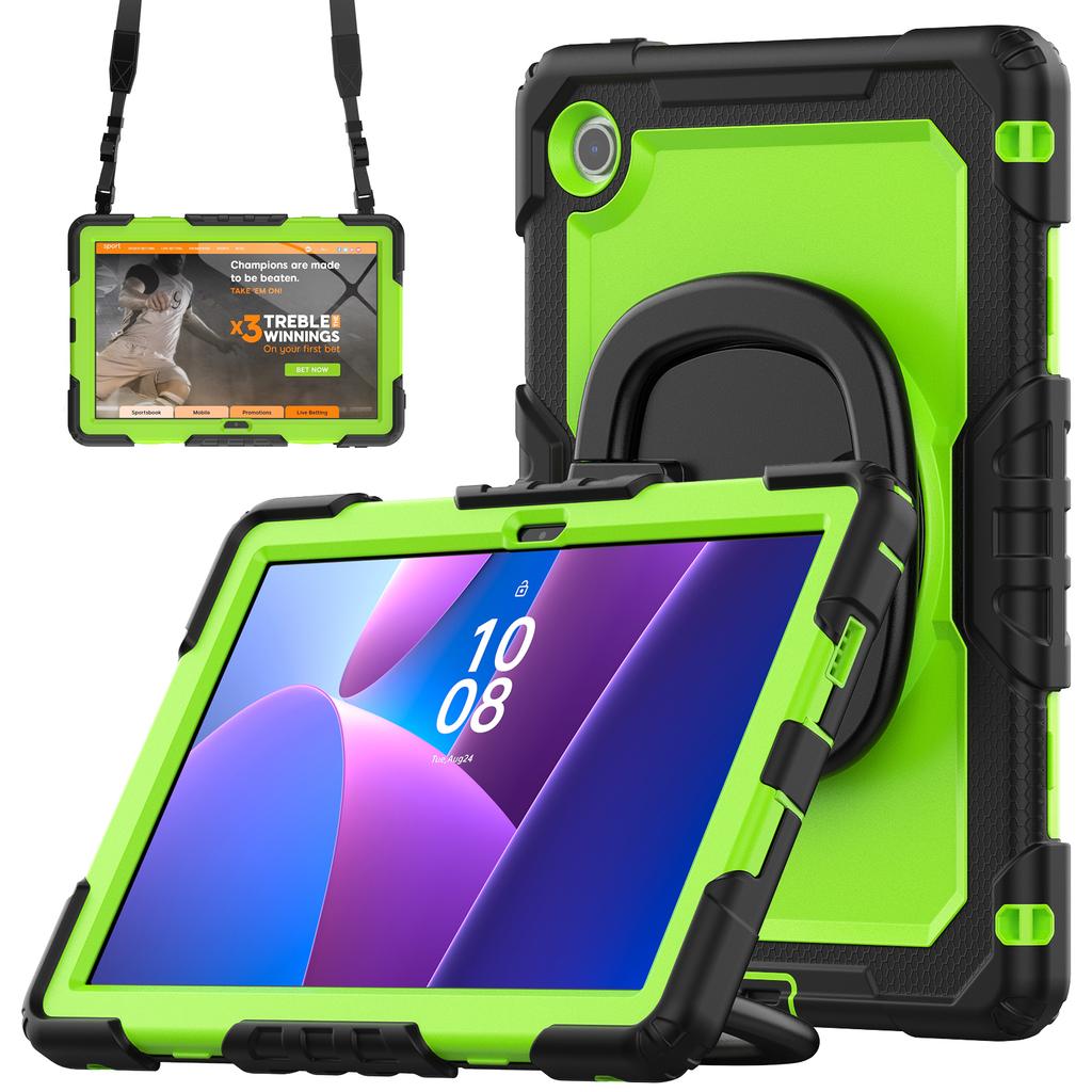 Для Lenovo Tab 10.1 (2025) TB-311XU/Tab TB311FU Чехол-подставка PC + Силикон Чехол для планшета с плечевым ремнем