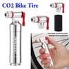 Насос для накачки шин CO2 с клапанами Schrader и Presta, портативный, из алюминиевого сплава, для велосипедных шин MTB и шоссейных велосипедов