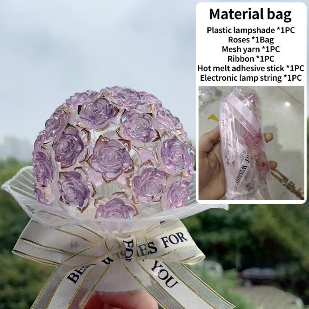 Сделанный вручную цветок DIY ночники DIY лампы свет букета цветов подарок свет для украшения спальни