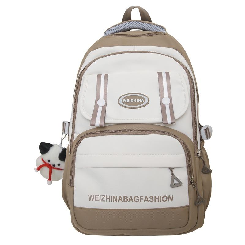 Студенческая школьная сумка, женский однотонный рюкзак для кампуса, рюкзак большой емкости