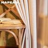 1 шт. NAPEARL, сплошной цвет, имитация льна, оконная тюль, занавеска для гостиной, прозрачная занавеска, занавеска для кухни, двери, спальни