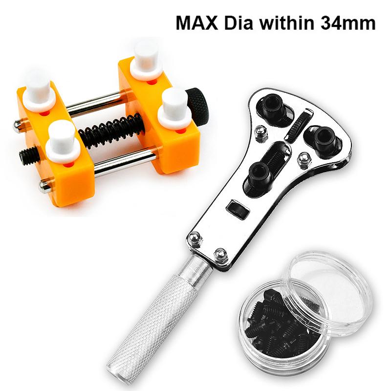 20pcs Watch Repair Tools Opener Steel 4 Type Paws Adjustable Watch Back Cover Opener Backcase Open Tool With Movement Holder