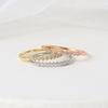 ZHOUYANG Dainty Ring For Women Simple Elegant Simple Geometry Mini Zircon Gold Slim Finger Rings Jewelry R157