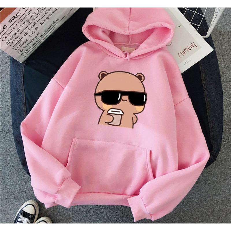 Anime Funny Womens Hoodie Bubu and Dudu Print Pullover Streetwear Hoodies Women Hip Hop Fleece Harajuku Y2K Unisex Sweatshirts