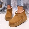 Fashion Women Casual Snow Boots Short Plush Warm Anti-slip Ankle Boots 2025 New Fashion Flats Platform Shoes for Women Zapatos De Mujer