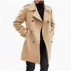 Autumn Winter Men's Woolen Coats Fashion Thick Turn Down Collar Casual Wool Blends Outerwear Coats Men