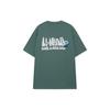 Li Ning Urban Outdoor Series Letter Pattern Printed Round Neck Loose Short Sleeve T-Shirt Men Tops Mugwort-Green AHSR983-2