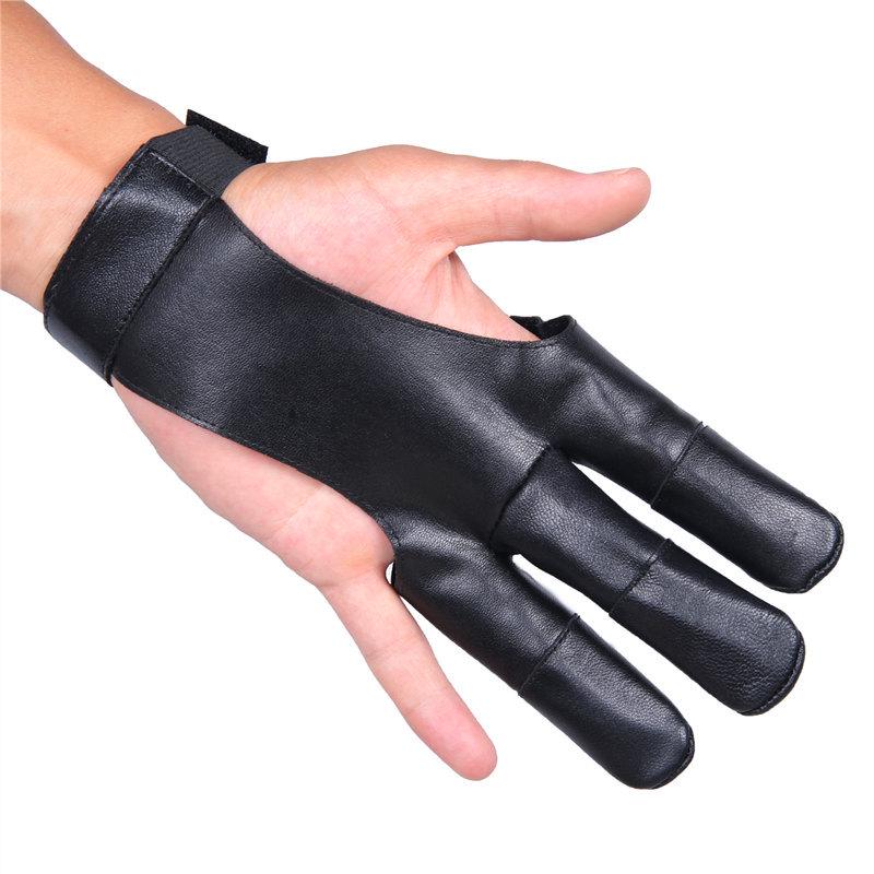 Deerskin Archery Gloves - Anti-Slip Finger Protector for Adult Hunters