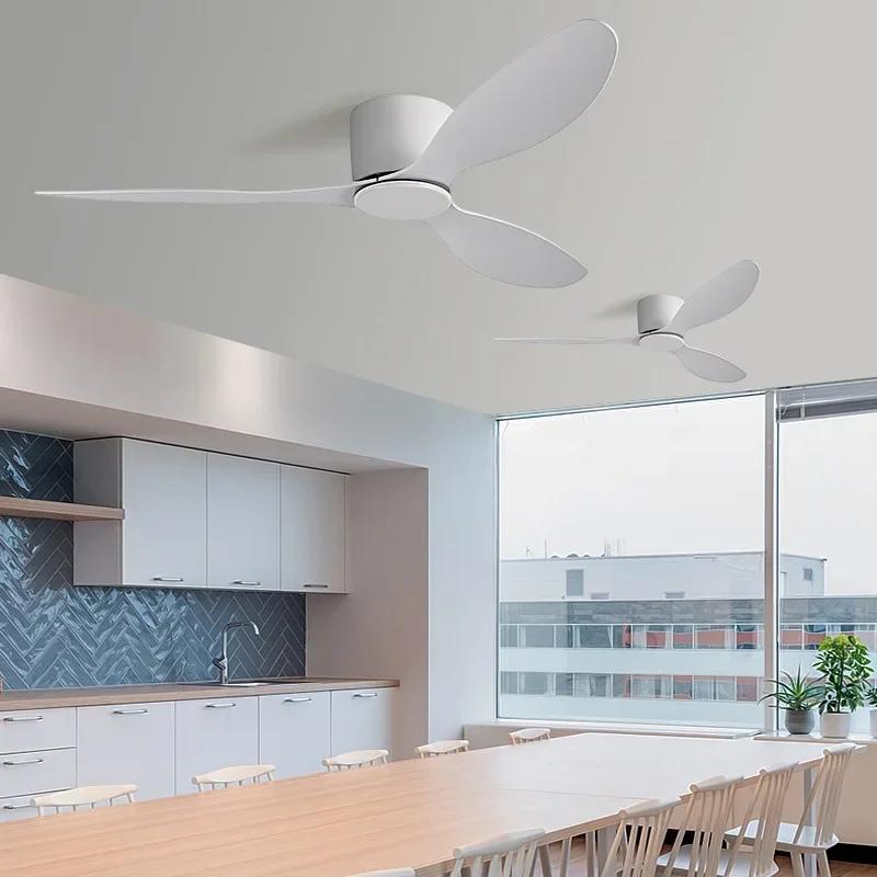 96-265 В современный светодиодный потолочный вентилятор с подсветкой 42 52 дюйма двигатель постоянного тока 6 скоростей электрический вентилятор с пультом дистанционного управления потолочные вентиляторы для низкого пола лампы
