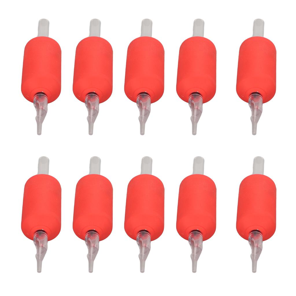 20pcs Tattoo Handle Grip 25mm 5RT Portable Individual Package Disposable Tattoo Hand Tube Red