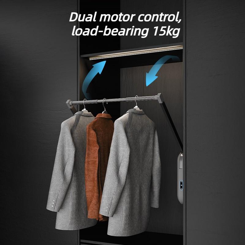 Intelligent Lifting Clotheshorse Cloakroom Electron Modern Clothes Drying Rack Bedroom Cabinet Coat Rack Laundry Storage Shelf