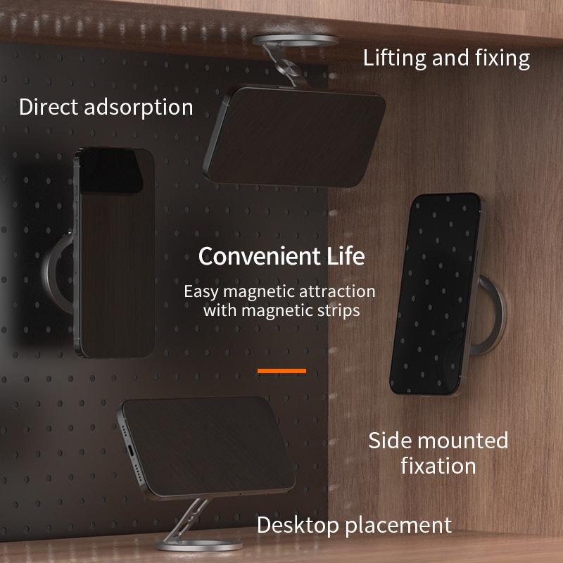 Double-Sided Magnetic Phone Ring Holder for MagSafe Kickstand Compatible For iPhone 16/15/14 Huawei Xiaomi Stand Grip Accessory