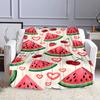 "Watermelon, Cherry, and Strawberry Pattern" Patterned flannel blanket perfect for the bedroom living room, sofa, or a little nap