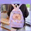 Детский рюкзак с капибарой на тему с принтом в виде буквы и мультяшным принтом для использования в школе