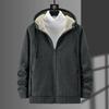 Autumn and Winter Large Size Lamb Velvet Casual Men's Loose Warm Sweatershirt Men's Cardigan Sweater Jacket