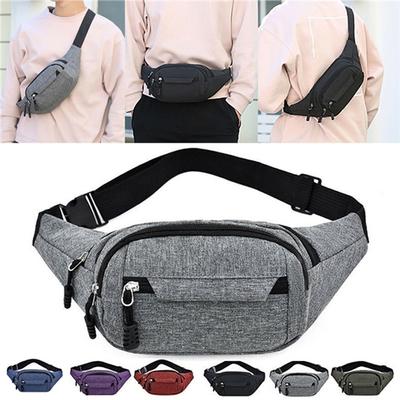 Поясная сумка для мужчин и женщин, поясная сумка, поясная сумка, однотонная водонепроницаемая нагрудная сумка унисекс