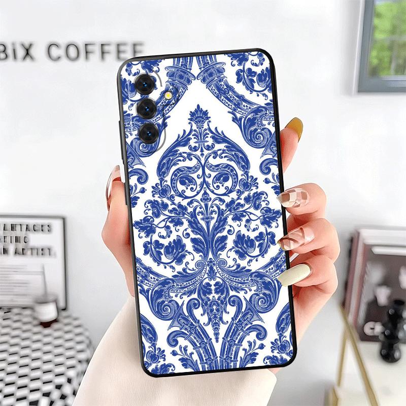 Blue And White Porcelain Pattern Soft Phone Case for Samsung A17 A37 A57 A16 A26 A36 A56 A15 A25 A35 A55 A14 A24 A34 A54 A13 A23