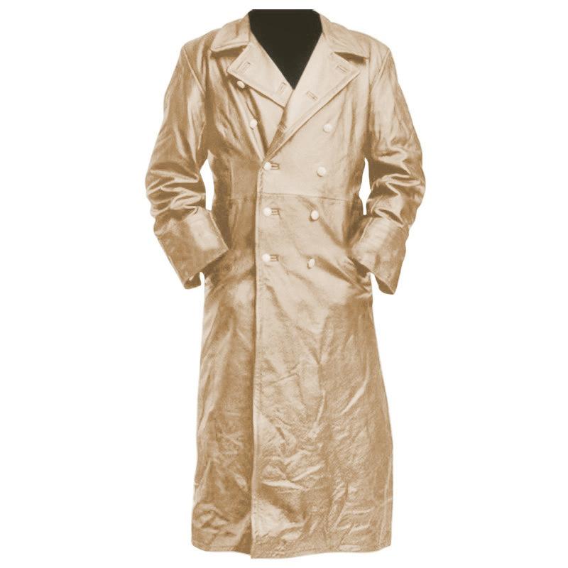 Зимняя ретро-куртка из искусственной кожи для мужчин в средневековом стиле