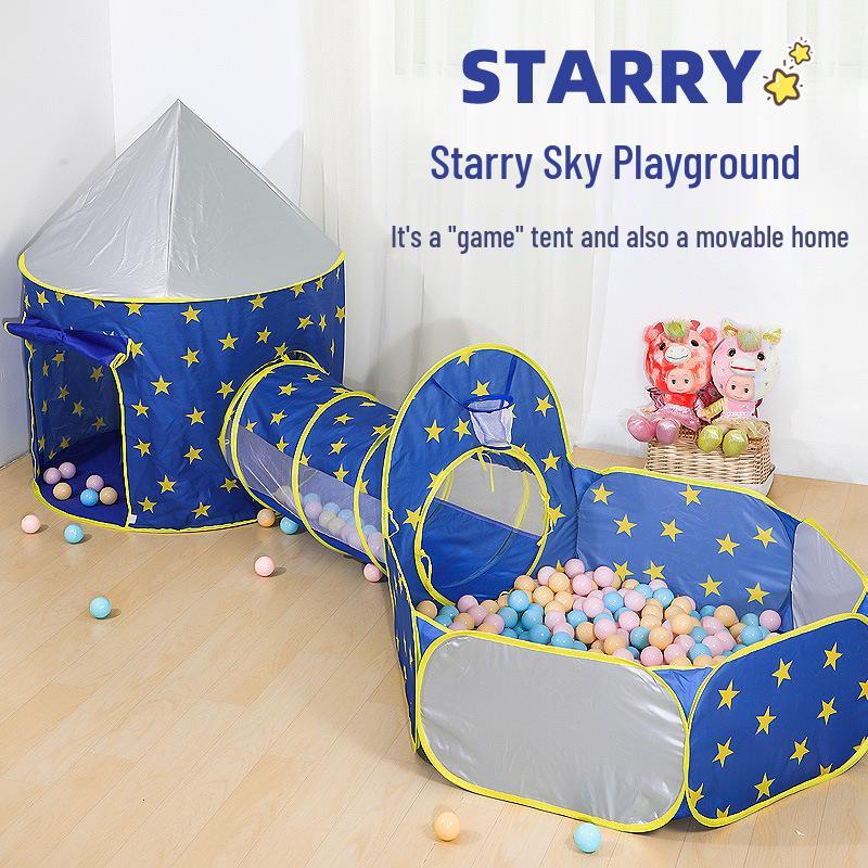 Игровой набор «Юрта 3-в-1» для детей, палатка и туннель для использования в помещении/на улице