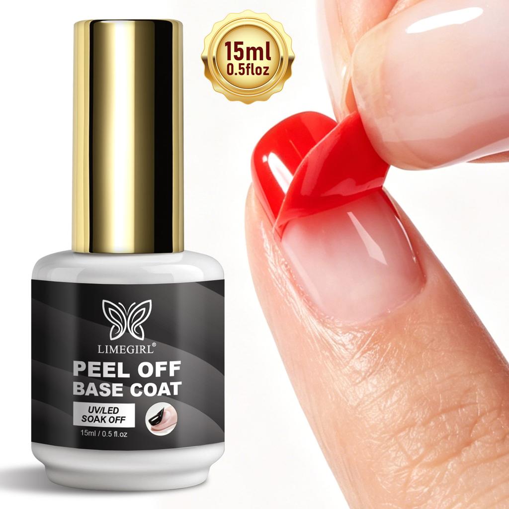 Peel Off Base Coat Nail Polish Removable Rubber Base Gel 15ml No Damage Soak Off Free UV Gel
