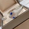 Браслет-браслет Blue Snake, абсолютно новый, 925 пробы, серебро, Богемия, захватывающая рельефная структура, подарок для женщин