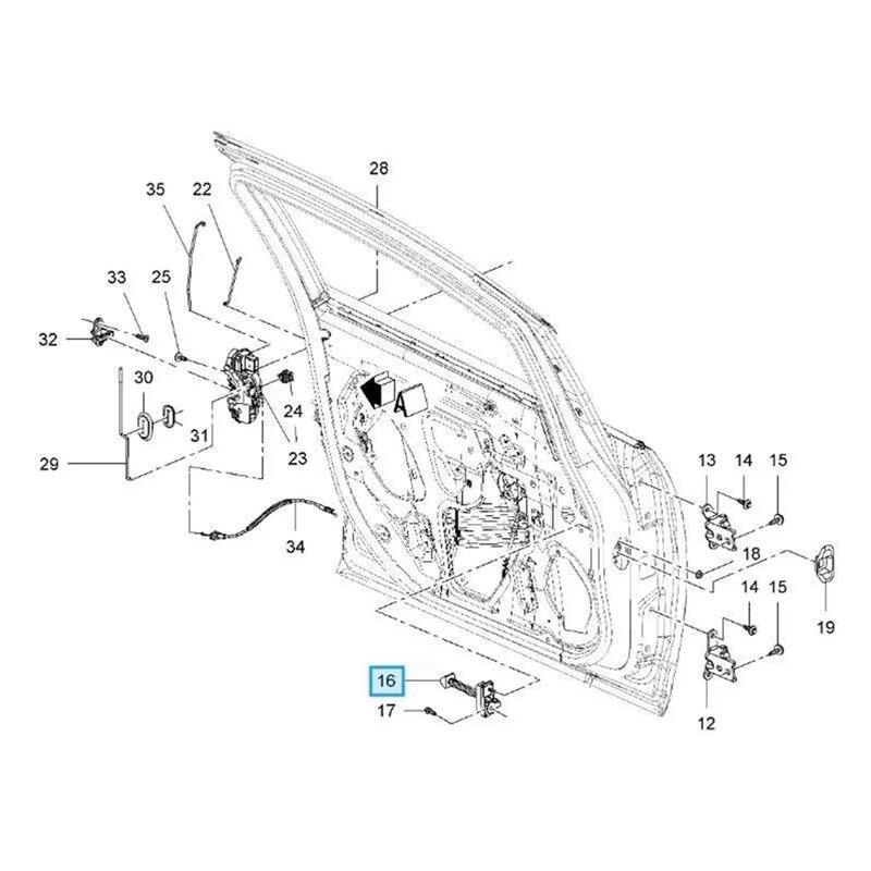 Дверной ограничитель-стопор на петле 13270665 Для VAUXHALL ASTRA J-A87Q