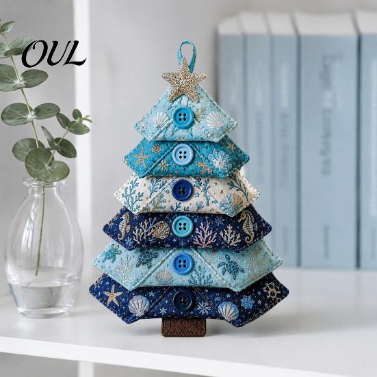 Fall Crafting Kits for Adults DIY Quilted Fabric Tree Kit, Halloween Sewing Craft Creative Gift Lovers Handmade Christmas Hanging Ornament Holiday