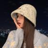 New Bucket Hat Women's Autumn and Winter Fashion Warm Knitted Basin Hat