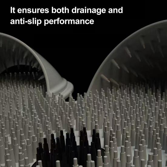 Rabbit Bathroom Shower Anti Slip Mat Foot Scrubber Back Scrubber Circular Massage Mat Silicone Foot Mat