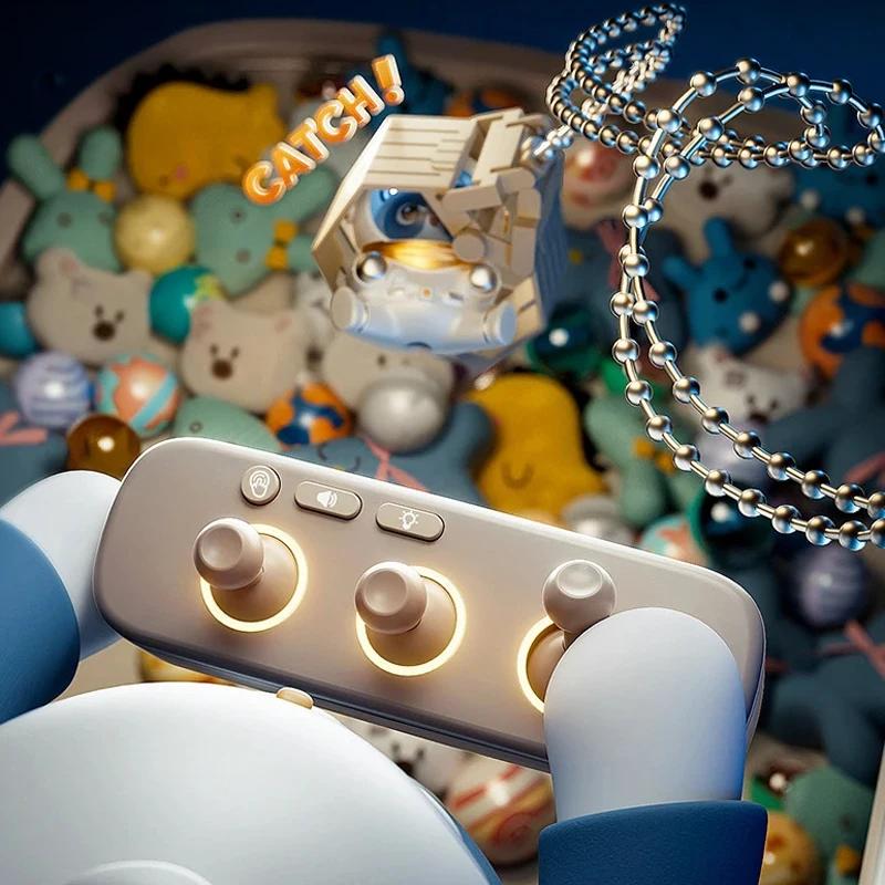 Non-Toxic Kids Claw Machine Mini Candy Vending Grabber Prize Dispenser Electronic Game For Party Birthdays With Lights Sound Toys For Children