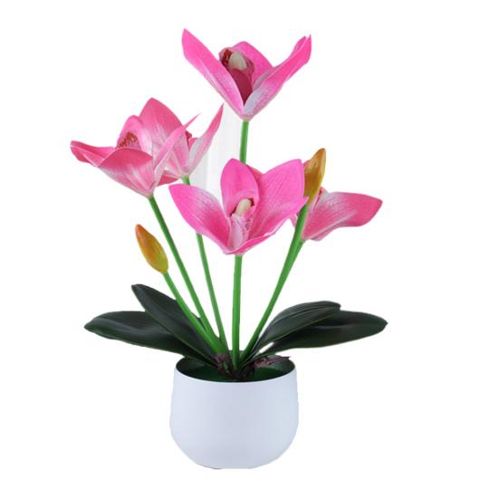 Artificial Plant Pot Orchid Flower Home Decor Plastic Wedding Parties Simulation Bonsai for Living Room