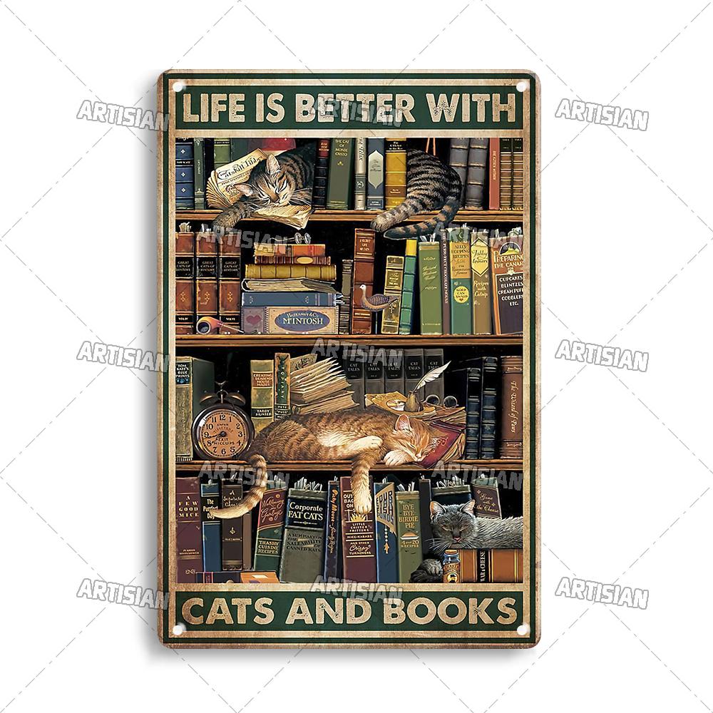 Артизан черный кот ретро металлический постер забавный питомец винтажный декоративный жестяной знак гараж бар паб клуб кухня дом человек пещера настенный декор