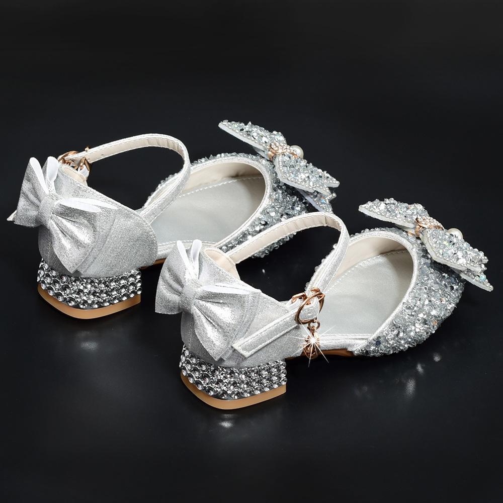 Girls' princess shoes, new summer styles, sandals for little girls, performance shoes, show shoes, formal wear, flower girl shoes, children's high