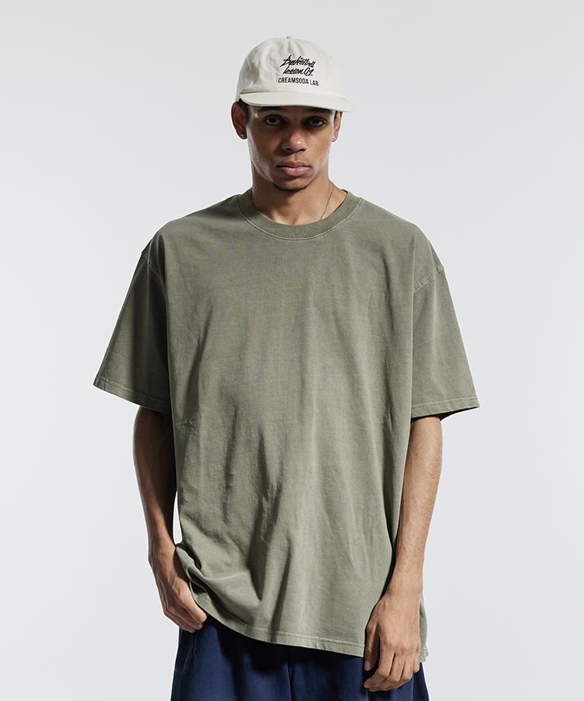 CREAM SODA LAB Oversized Summer Pigment Blank Short Sleeve T-Shirt