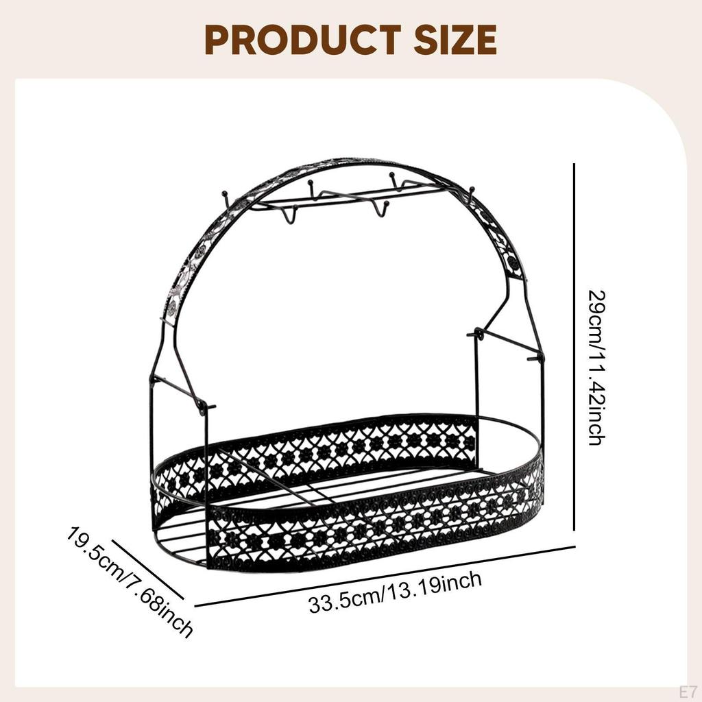 Аксессуары для подставки для бутылок Роскошный дом на 6 чашек Подарок Экономия места Кухонная столешница Железо Офис