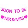 Mr & Mrs Banner Pre-strung Soon To Be Mr and Mrs Sign Glitter Engagement Banner for Bridal Shower Wedding Engagement Bachelorette Party Decorations