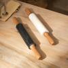 Bazaar Rolling Pin – Black & Natural Wood Kitchen Essential for Baking Pastries, Breads & Cookies